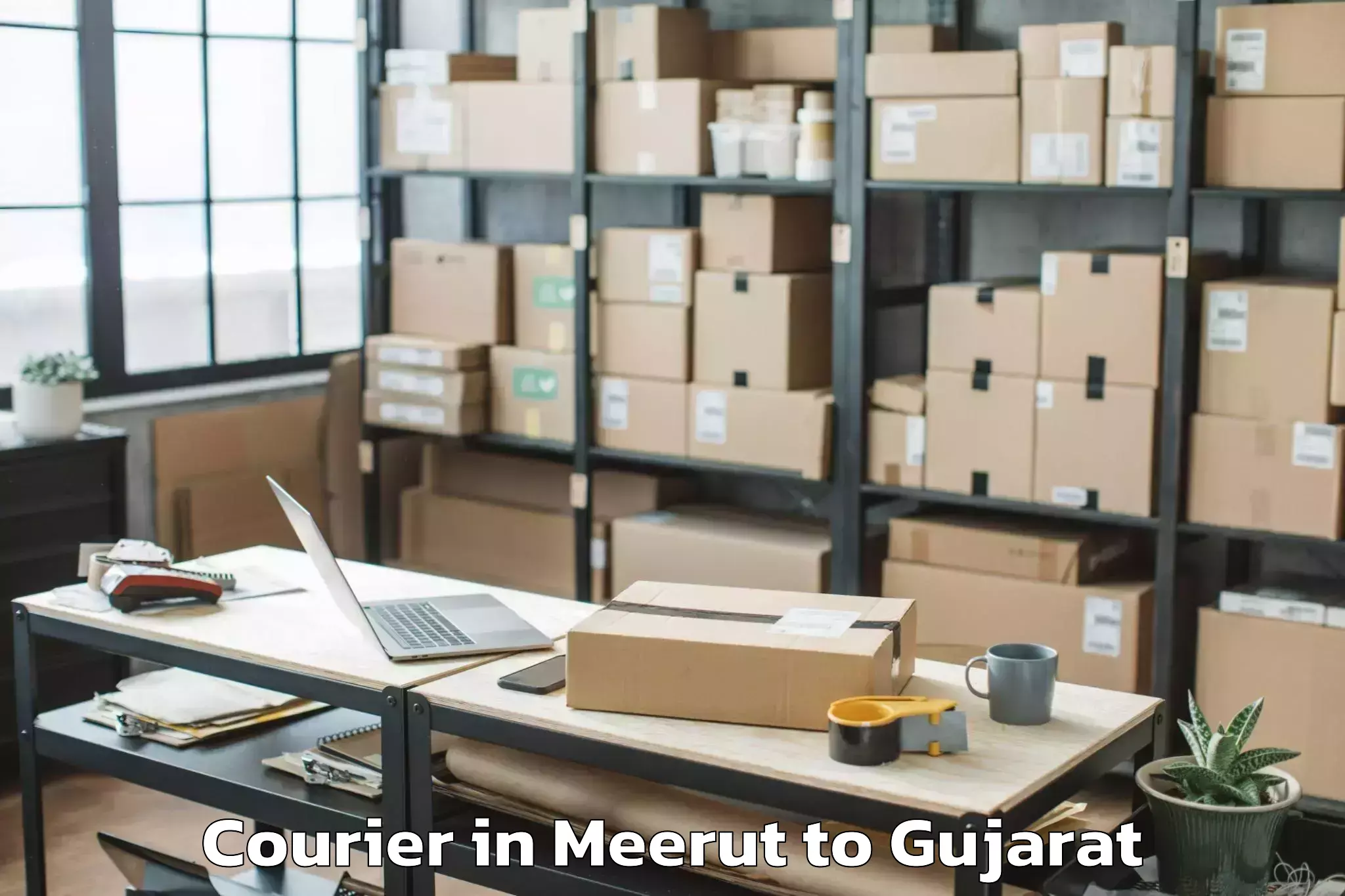 Top Meerut to Vadali Courier Available